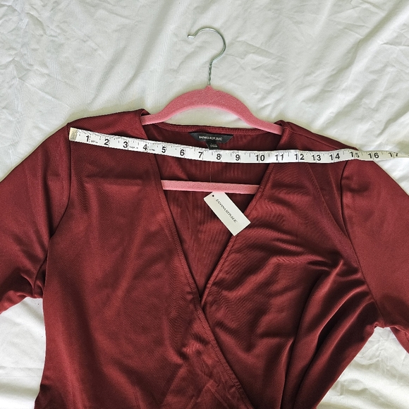 Classy Raspberry Red Wrap Dress - Picture 6 of 10